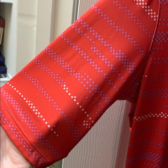 Nike SZ SM Dri-Fit Tour Performance Red Print Polo - Picture 3 of 4